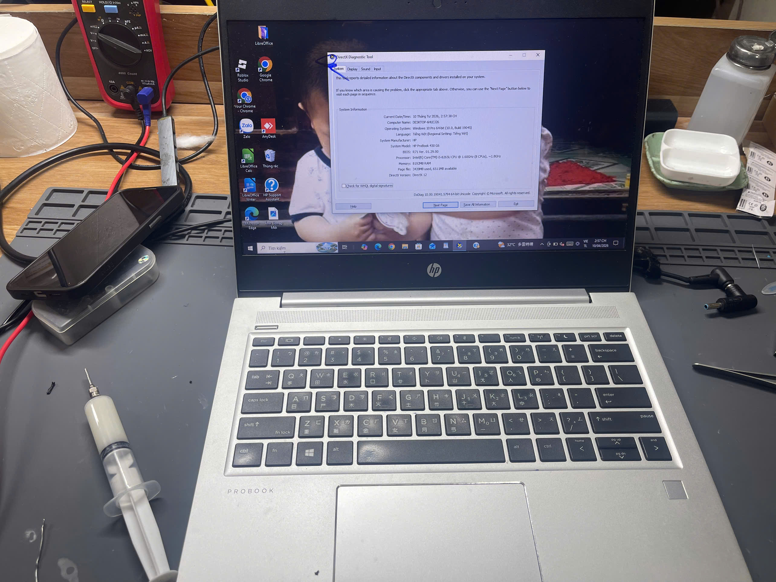 Laptop HP Probook 430 G6 không lên , chết CPU phải làm sao?