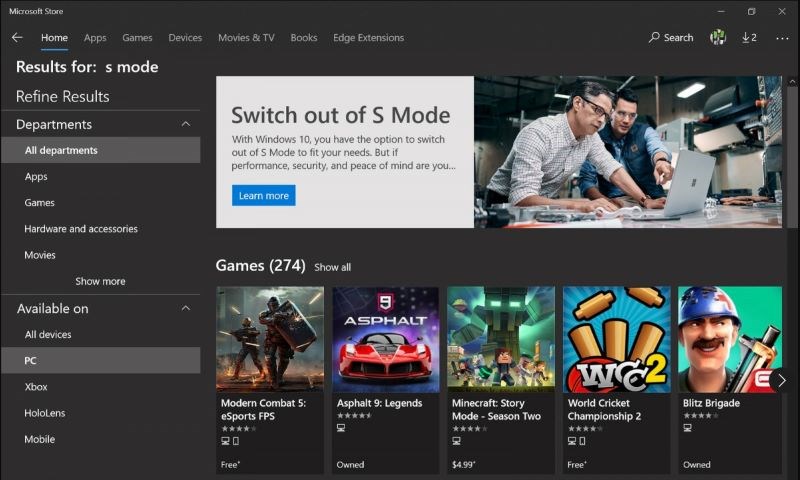 Hướng dẫn chi tiết cách thoát chế độ S (S Mode) trên Win 10, 11