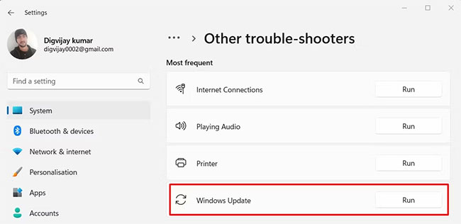 Cách sửa lỗi Windows Update 0x80073701