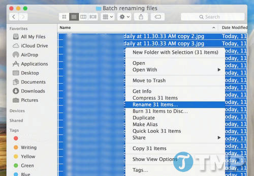 Cách đổi tên file hàng loạt trên Macbook mẹo hay